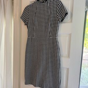 Ann Taylor Black and White Sheath Mini Dress